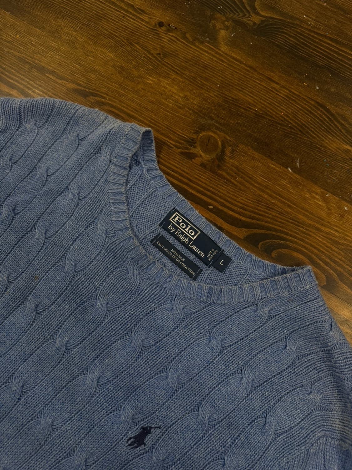 폴로 랄프로렌 100% 실크 케이블 니트 105 상품이미지7