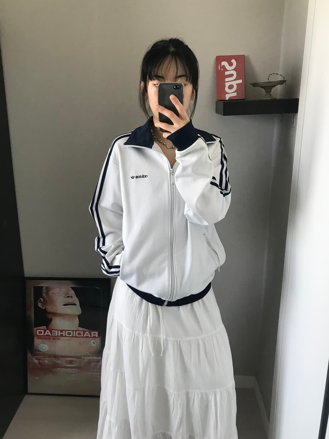 아디다스 00년대 올드스쿨 베켄바우어 화이트 져지 상품이미지4