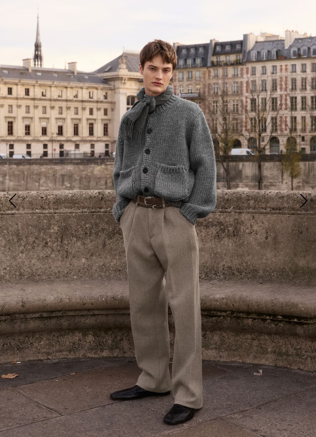 [M]STU 25FW 디멘션 포켓 가디건 grey 상품이미지2