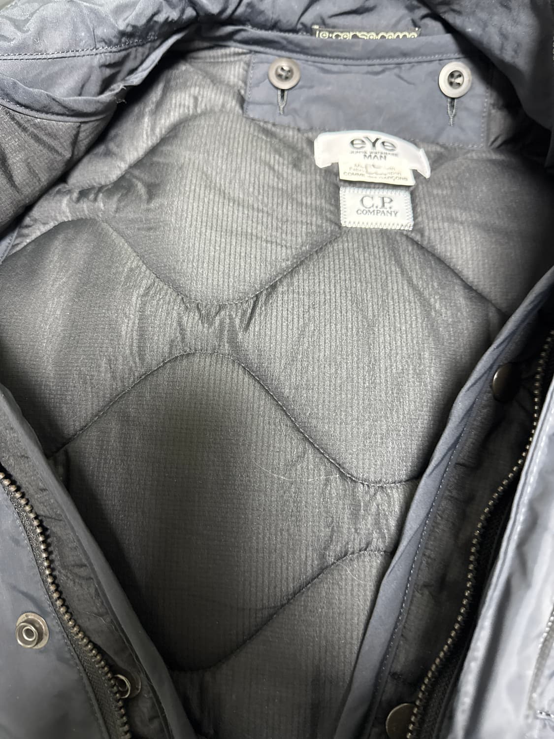 (레어) 준야 와타나베 맨 꼼데가르송 x CP 컴퍼니 패딩 페널베스트 상품이미지5