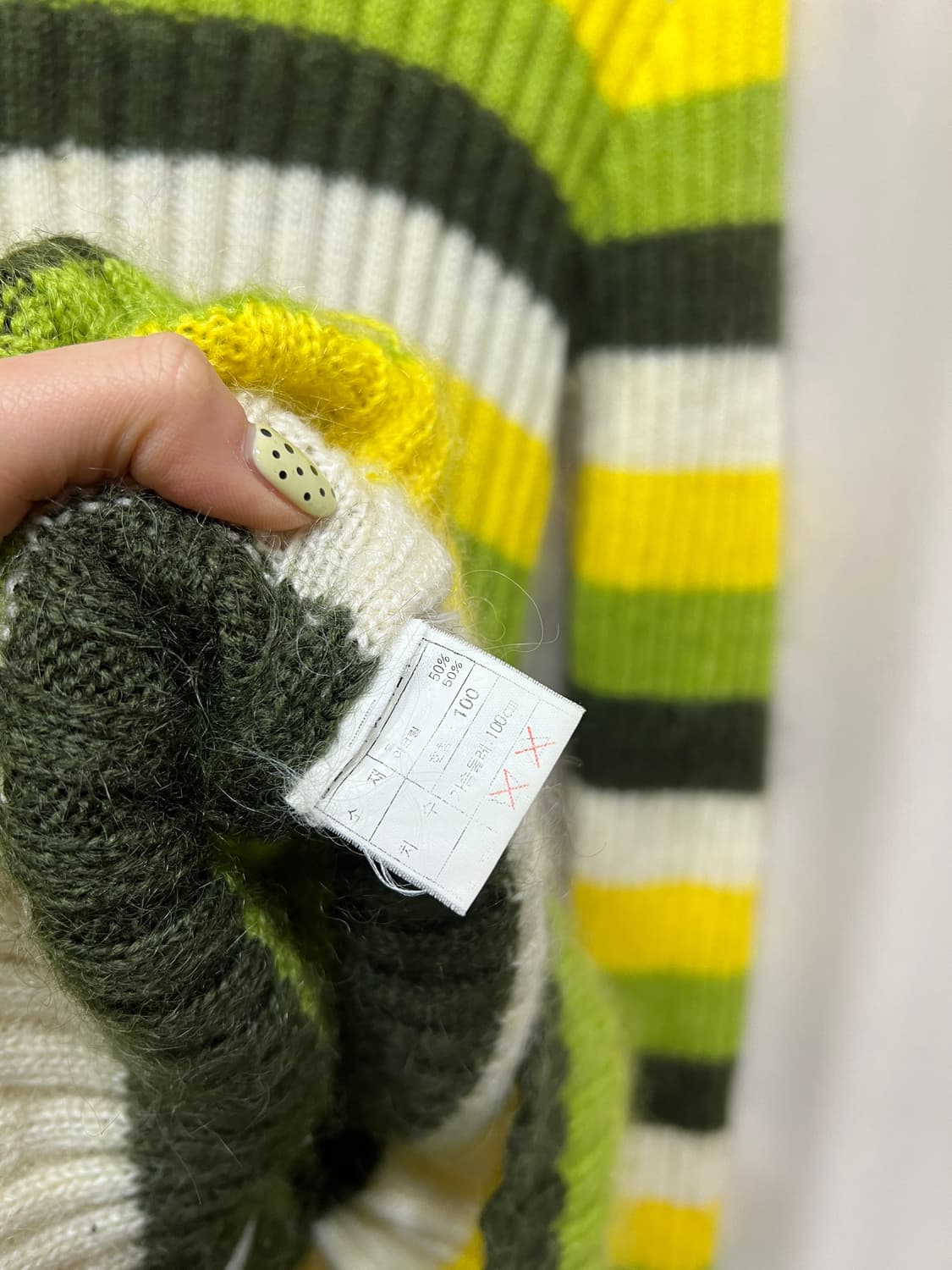 Roem 빈티지 여성 스트라이프 롱 니트집업 자켓  상품이미지7