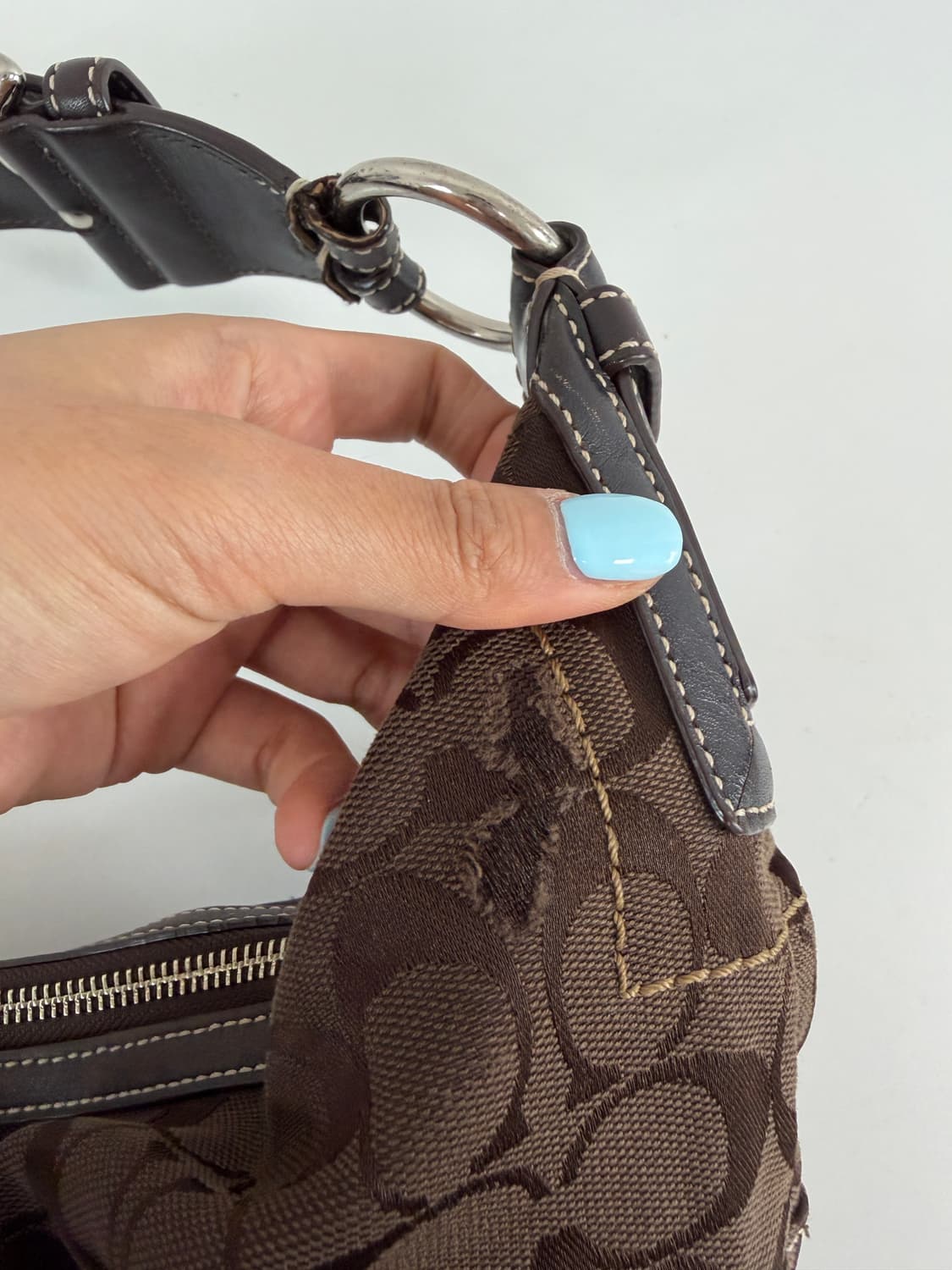 코치 시그니쳐 호보백 브라운 상품이미지5