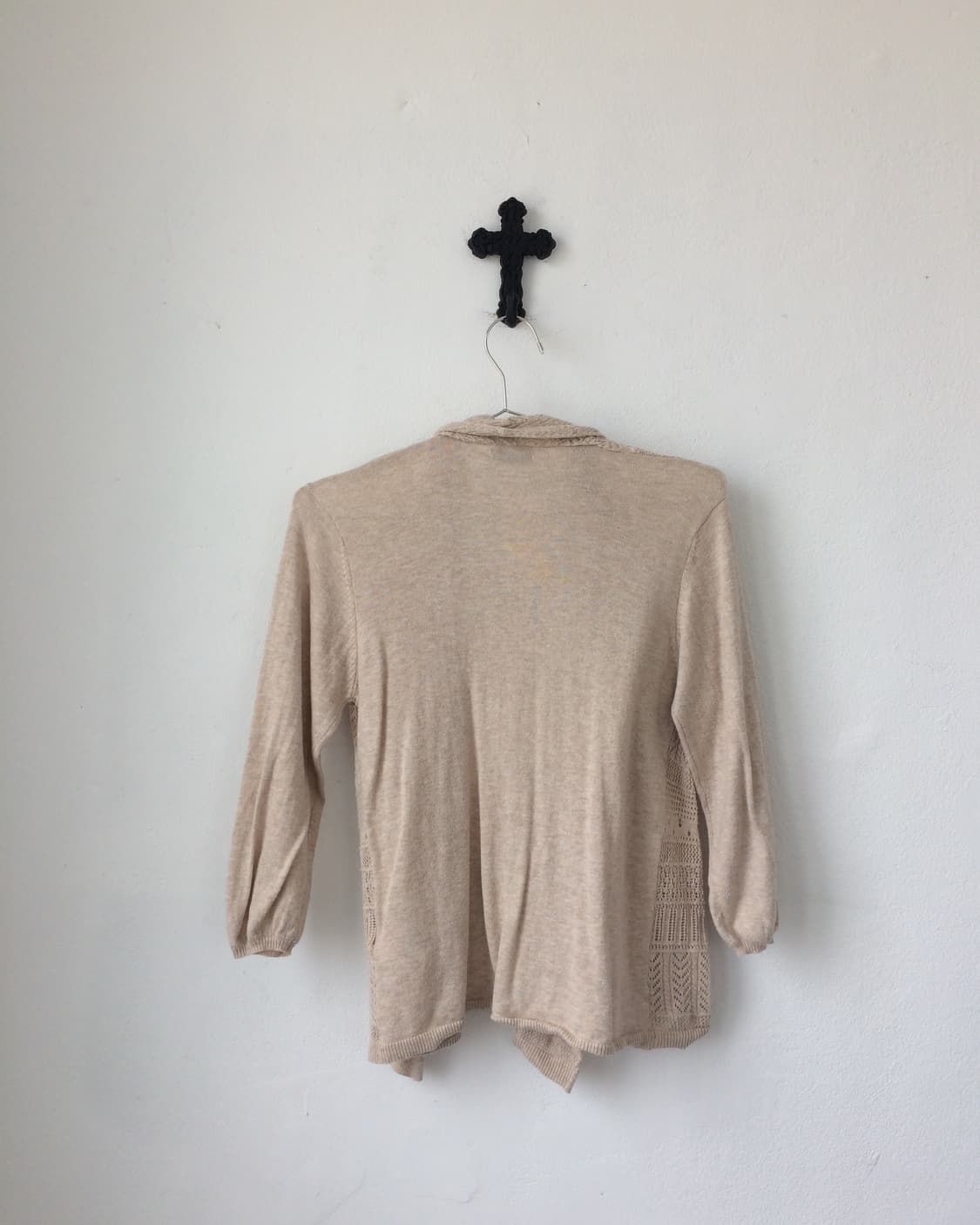 Punching pattern drape open cardigan 상품이미지2