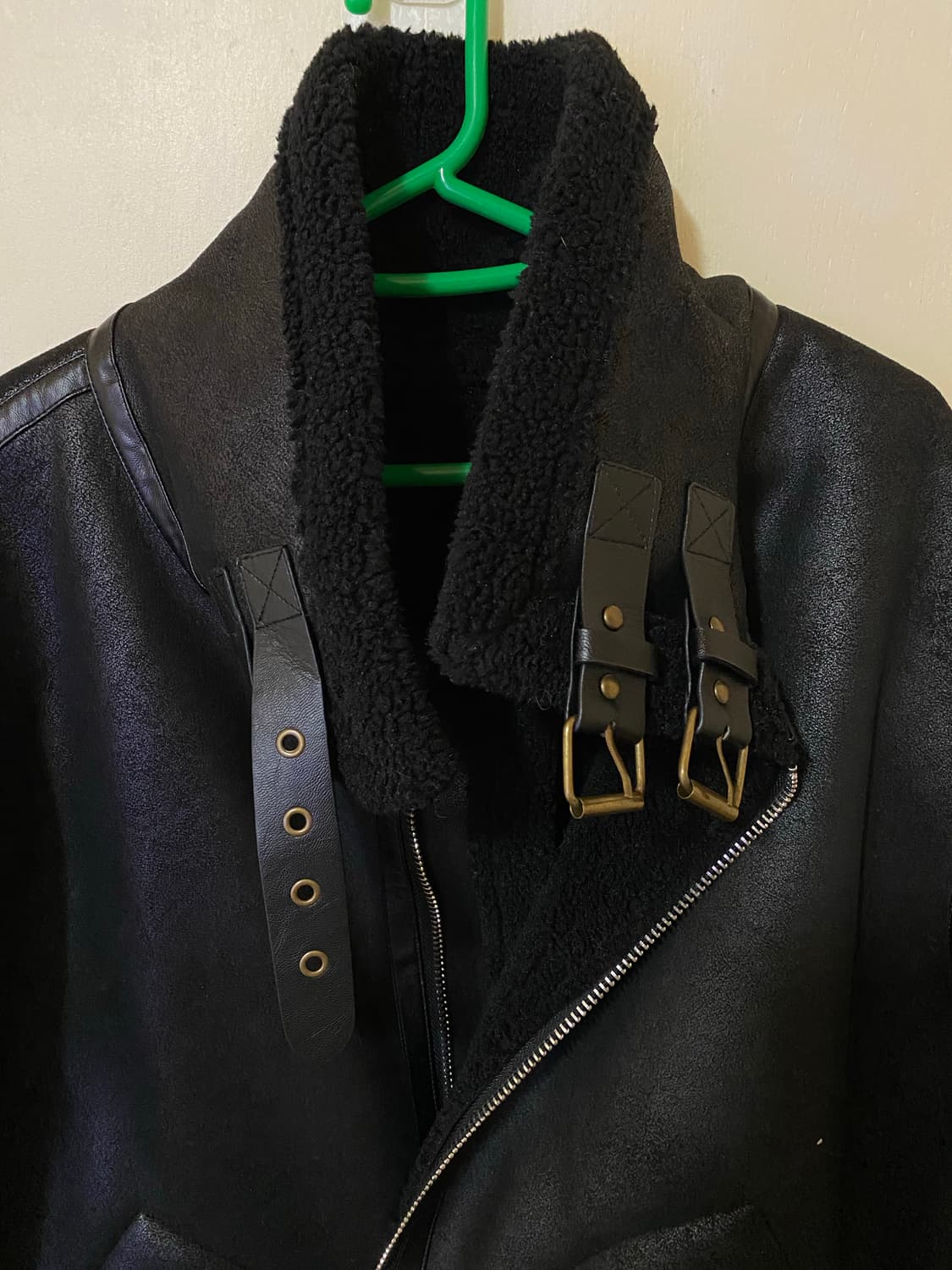 B-3 검정 무스탕 상품이미지2