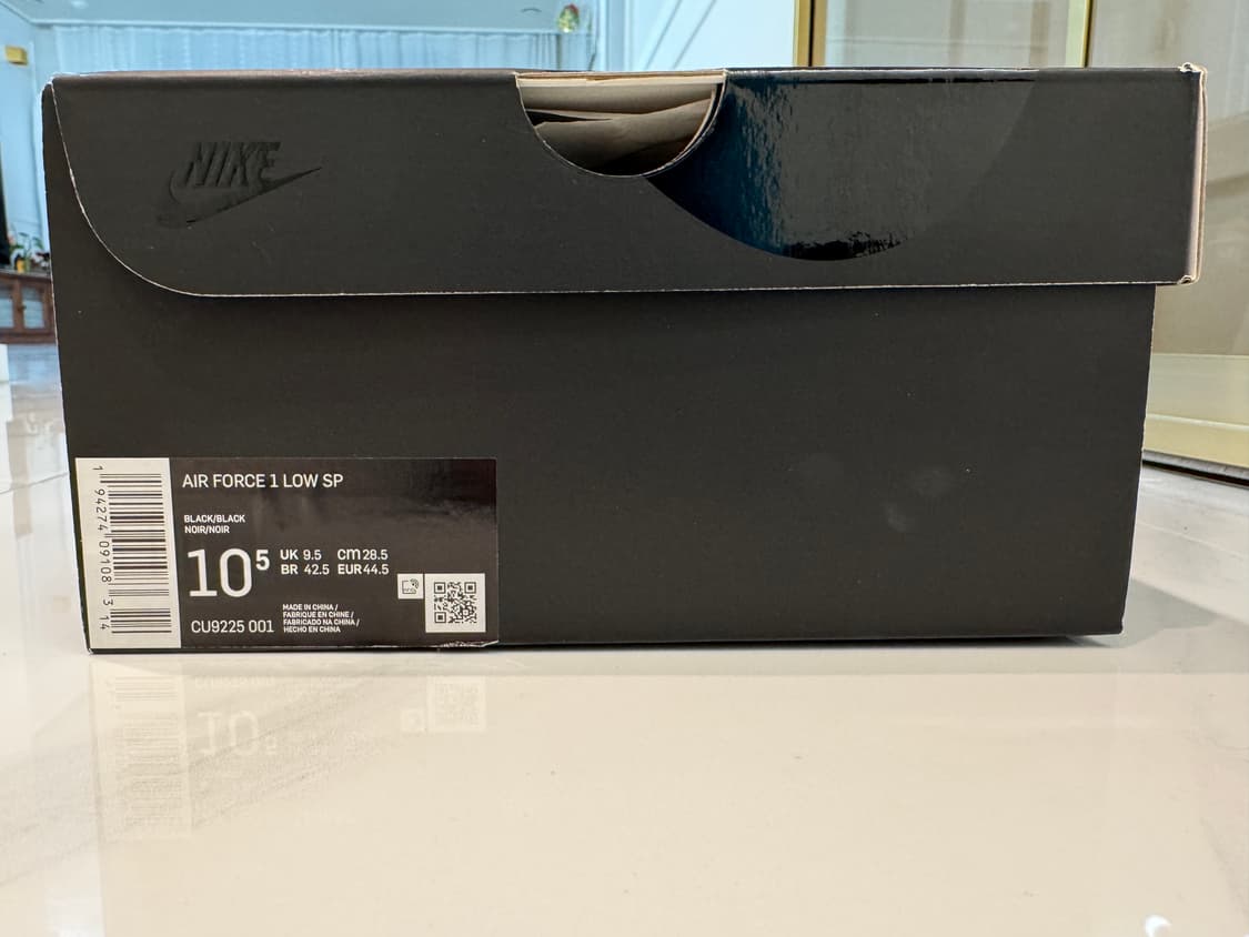 [285] 나이키 x 슈프림 에어포스 1 로우 블랙 상품이미지7