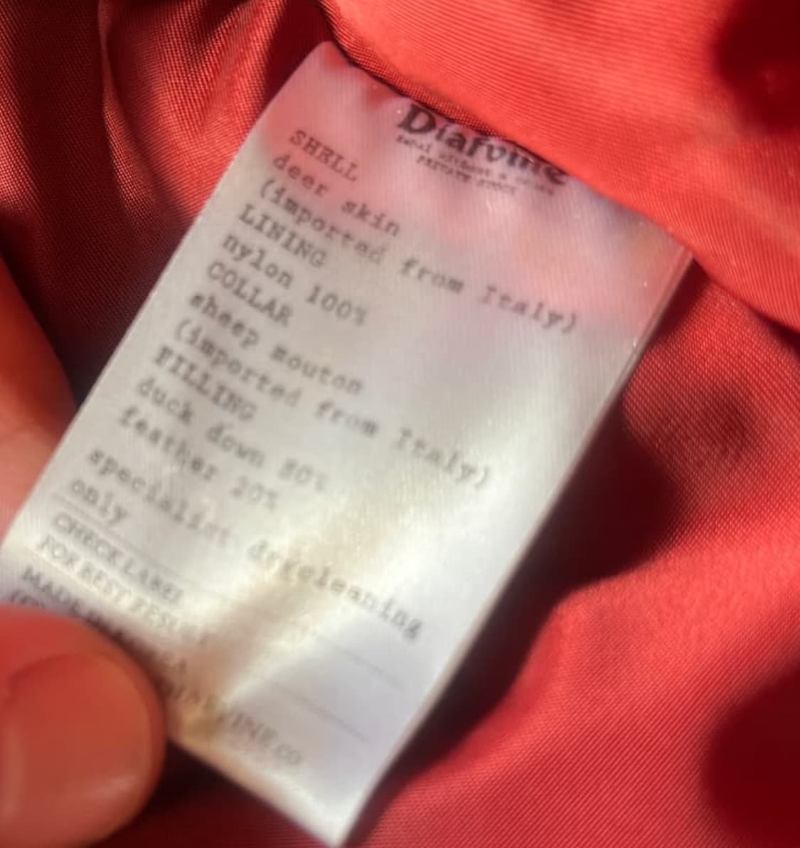 디아프바인 사슴 가죽 덕다운 패딩 상품이미지3