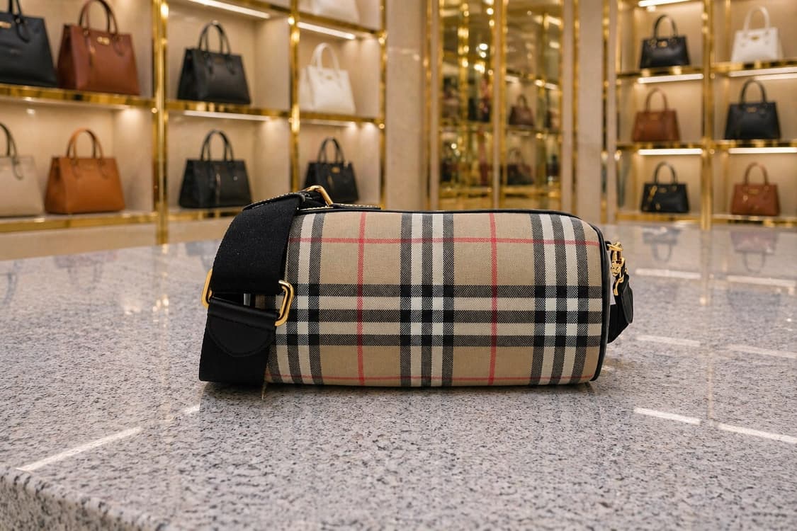 [S급] 버버리 빈티지 체크 배럴 백 판매합니다!!! 상품이미지1