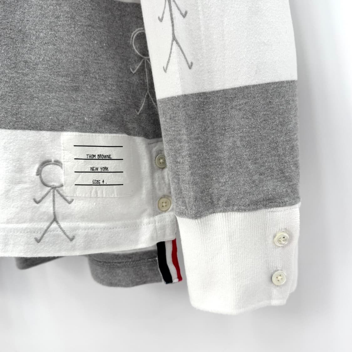 [4사이즈] 톰브라운 사선 PK 긴팔 카라티 티셔츠 (MJP073E) 상품이미지8