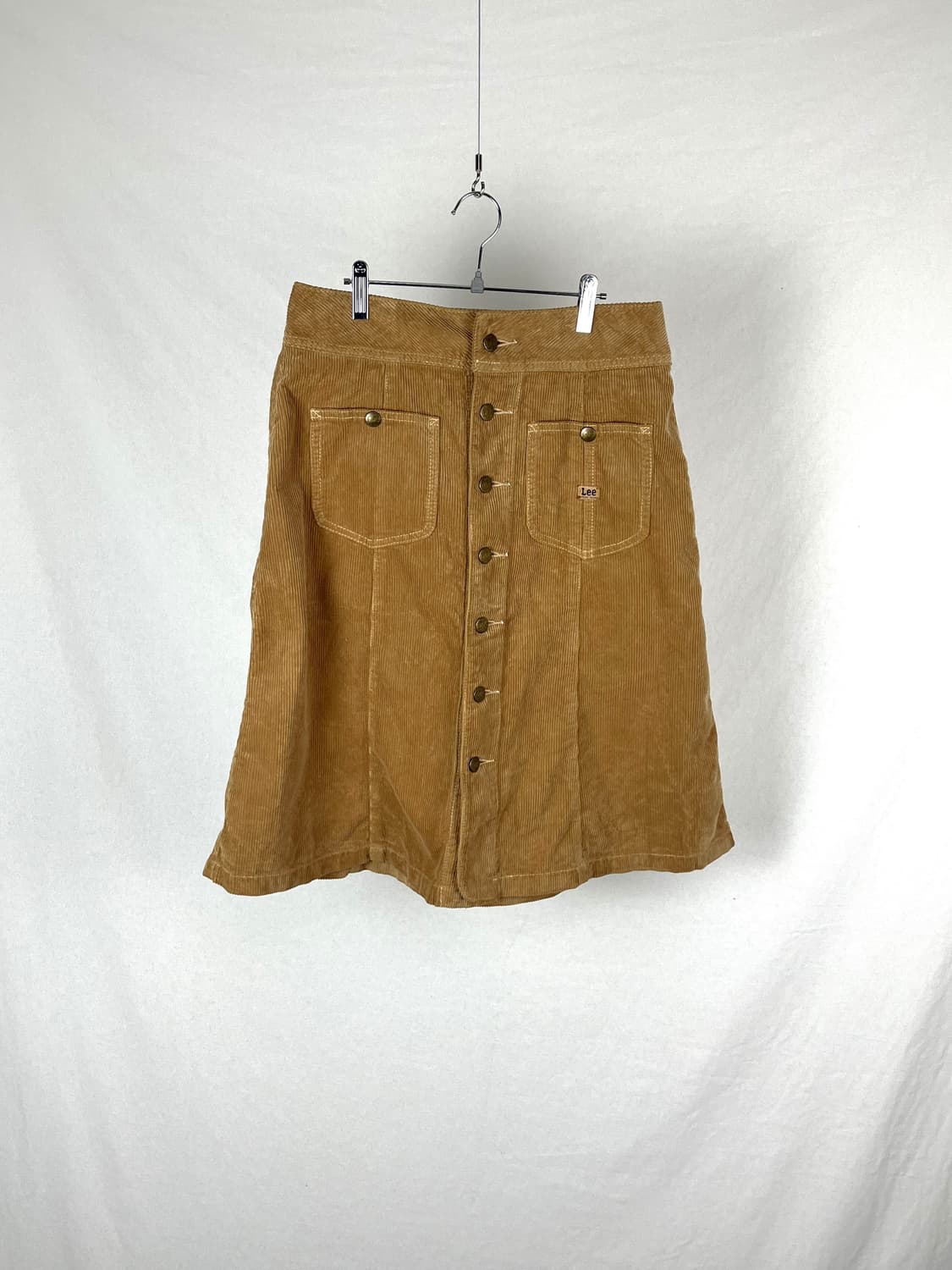 Lee 베이지 골덴 미디 스커트 상품이미지2