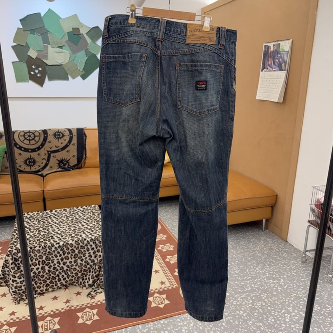 칼 카니 레트로 스트릿 펑크 워싱 데님팬츠 36인치 C09135 상품이미지4