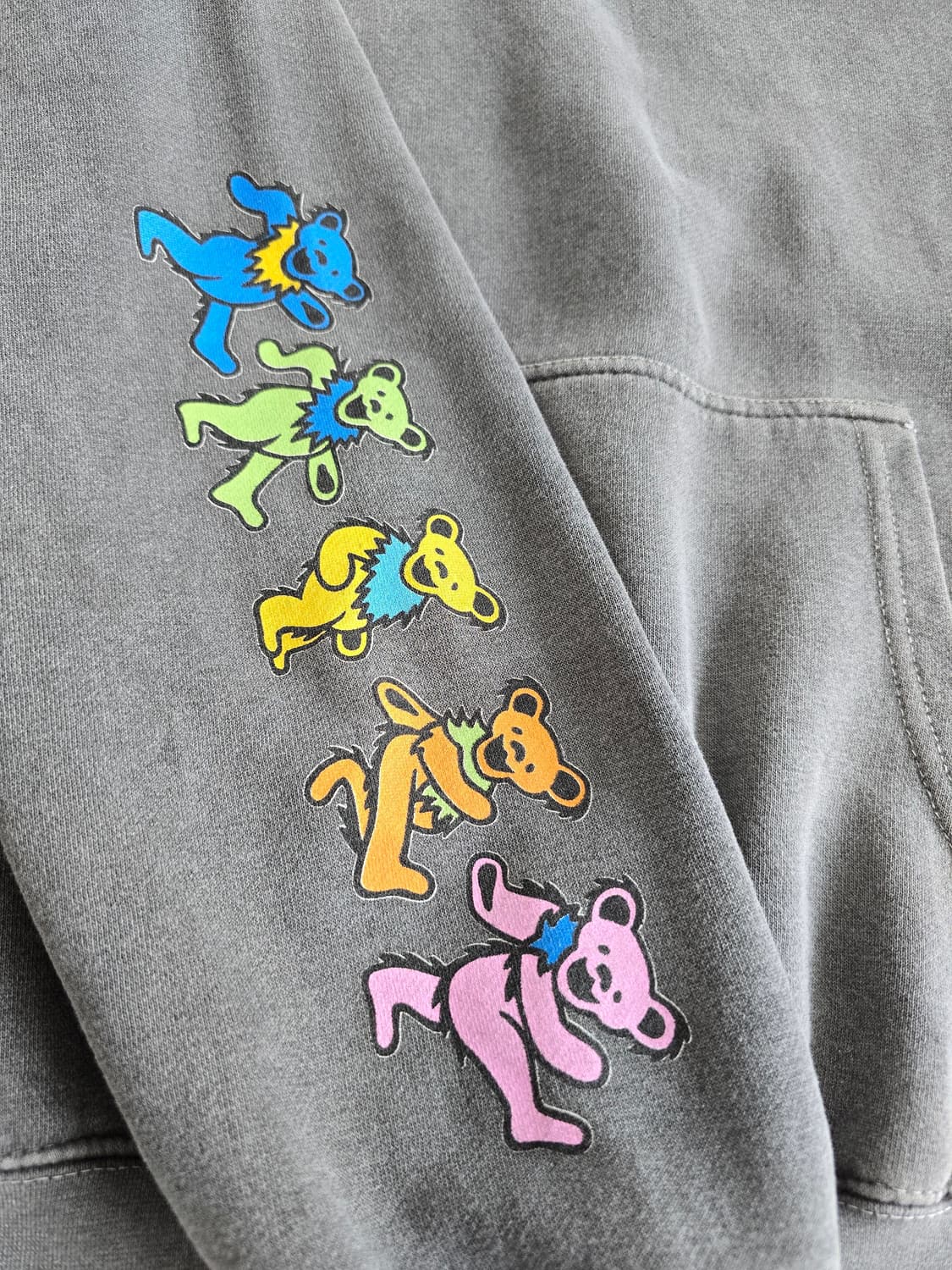 리플 Grateful Dead Dancing Bear 댄싱 베어 후드 L 상품이미지6