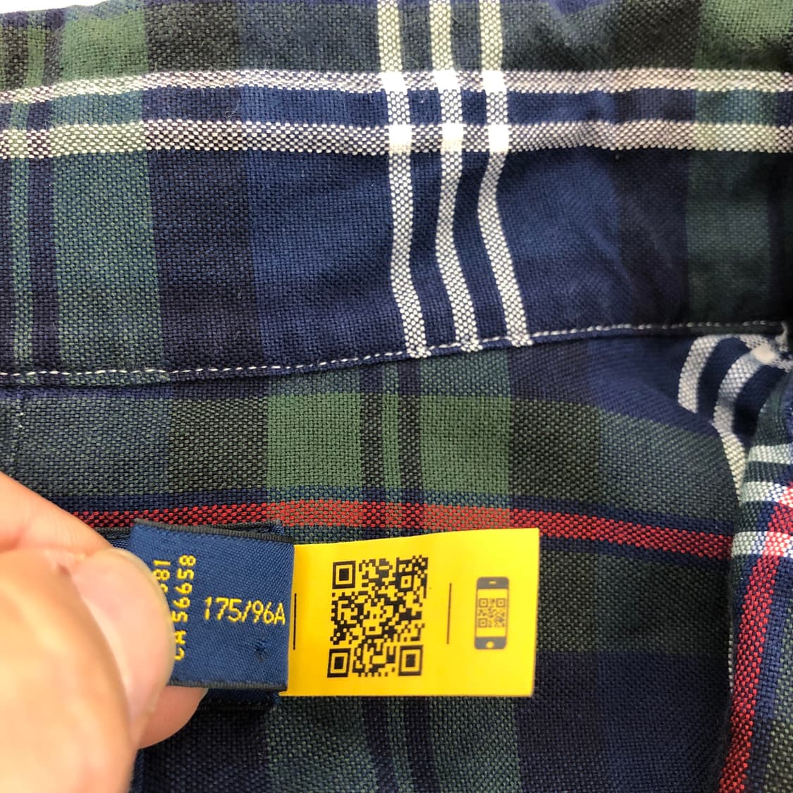 폴로 랄프로렌 [QR] 플레이드 클래식핏 옥스포드셔츠 M 상품이미지6