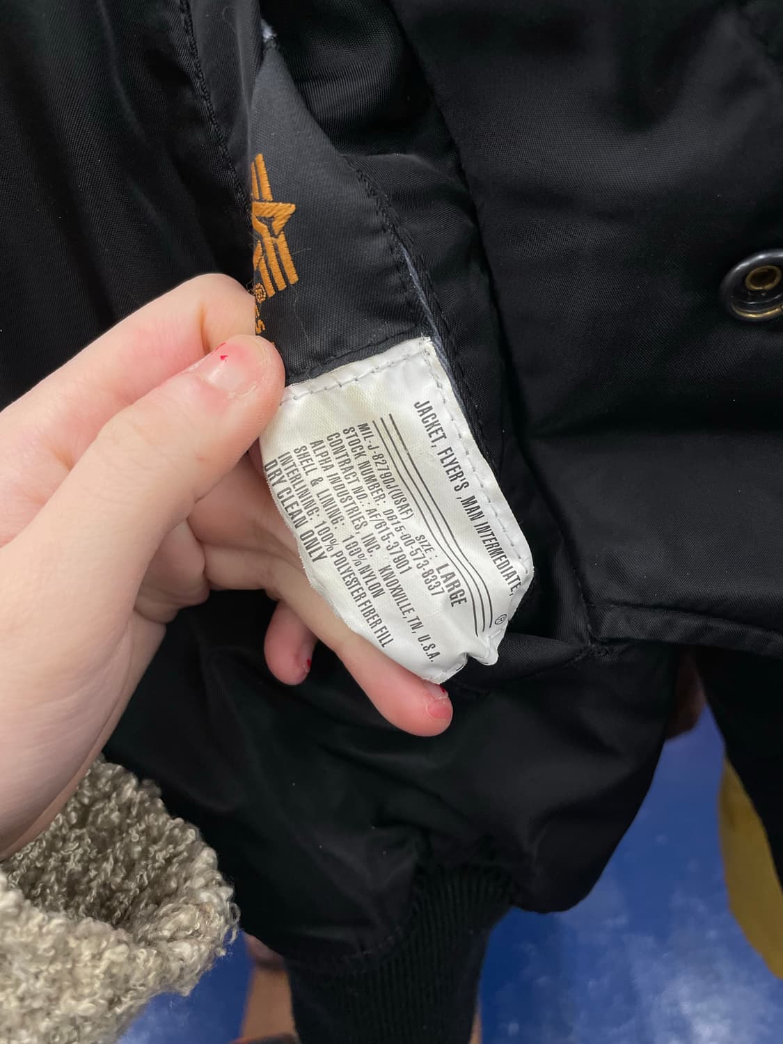 알파인더스트리 Military Ma-1 블랙 항공점퍼 상품이미지8