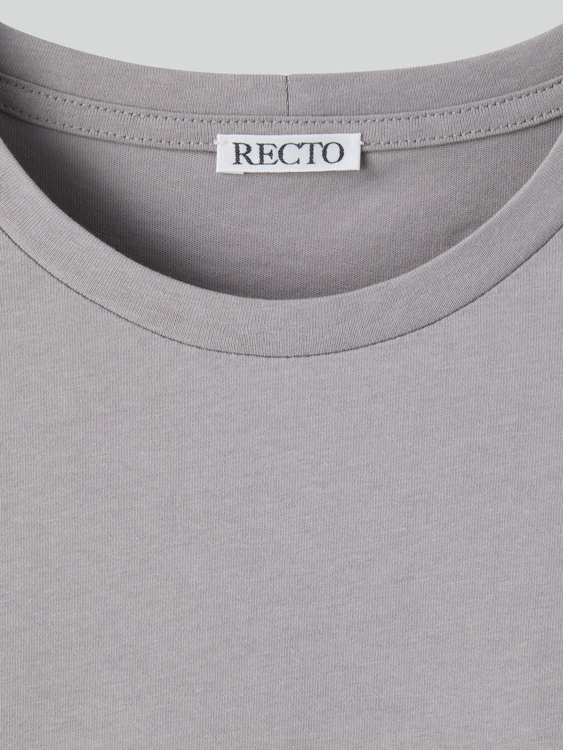 렉토 26SS 컴팩트 코튼 반팔 티셔츠 세피아 그레이 상품이미지9