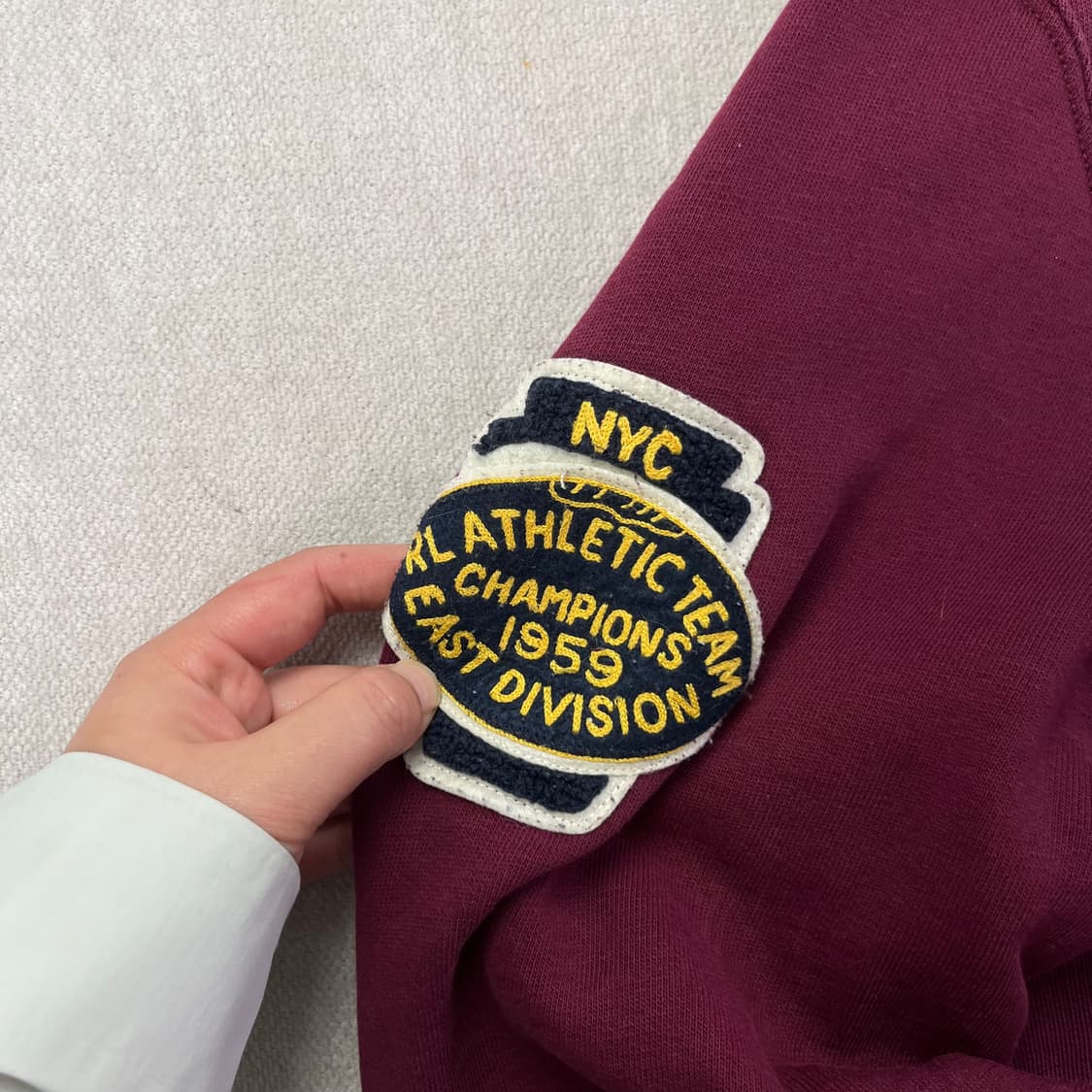 100 폴로랄프로렌 프레리 럭비 멀티패치 숄카라 가디건 상품이미지5