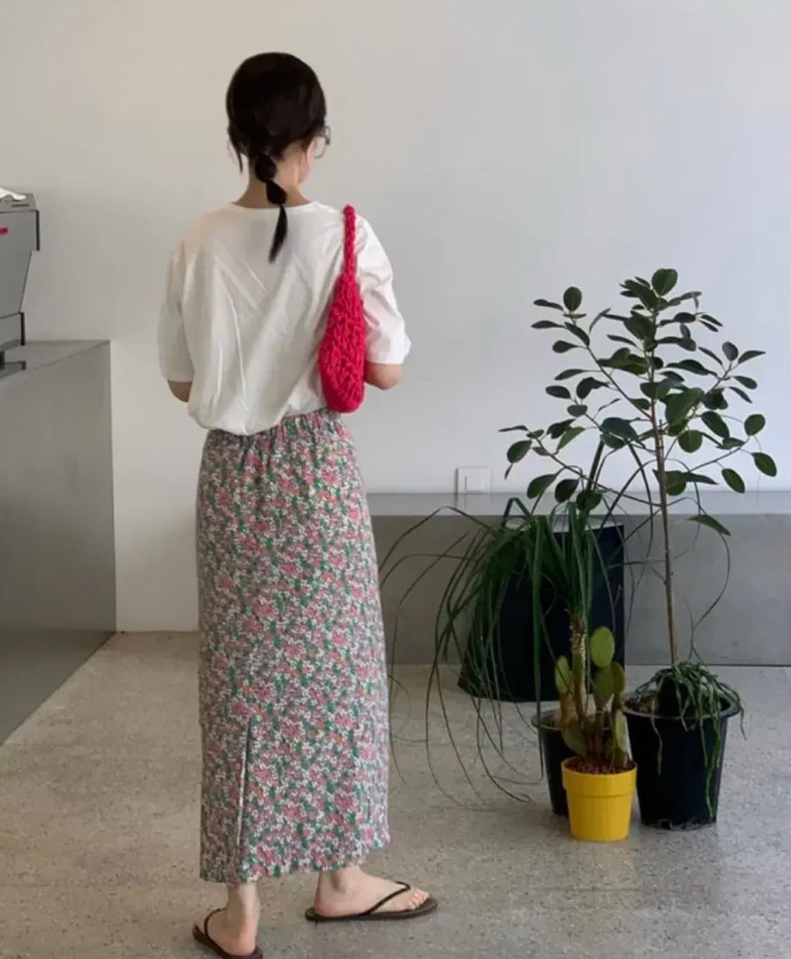 리넨느 플라워 롱 스커트 상품이미지2