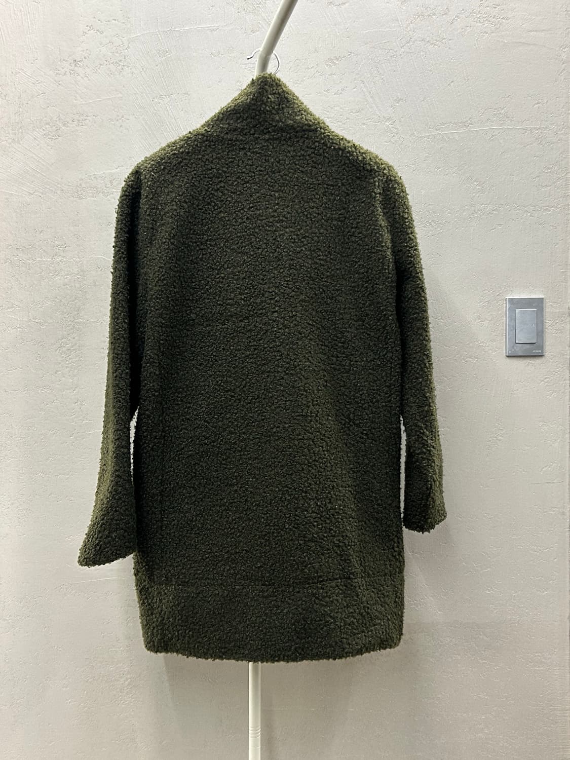 GENERALIDEA 플리스 집업 롱 자켓 올리브 상품이미지5