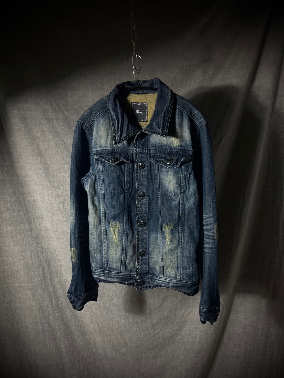 MIDAS Studded Destroyed Denim Jacket  상품이미지1