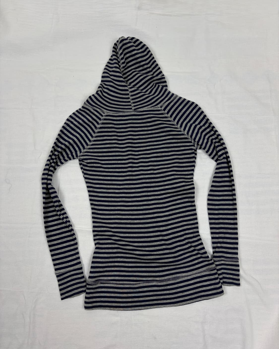 Stripe Henley-Neck Hoodie 상품이미지5