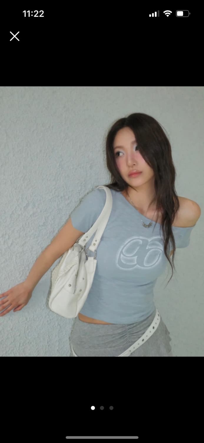 애즈온 키키 슬림티 하늘색 ason 상품이미지1