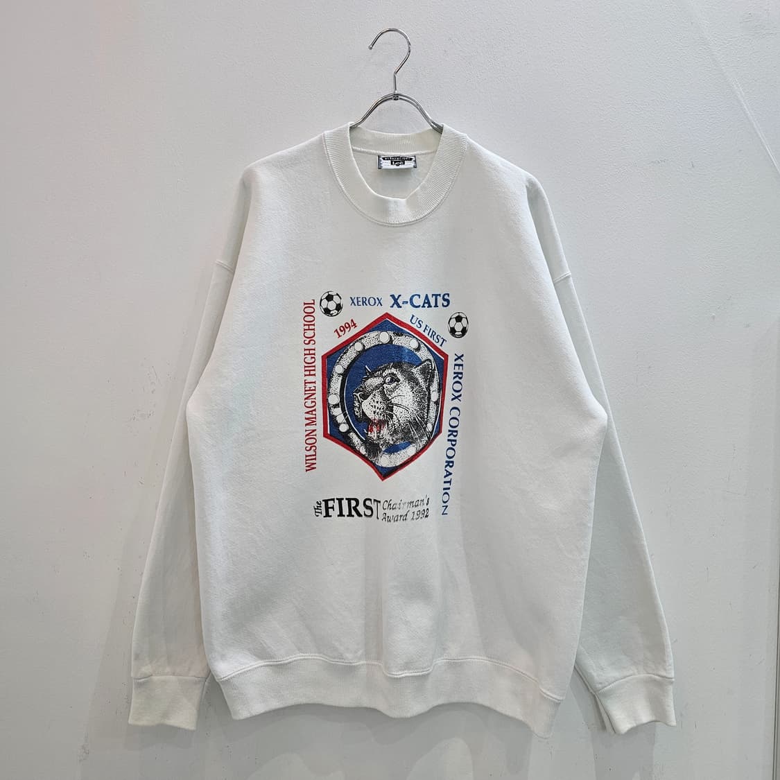 90's Lee USA산 'XEROX X-CATS' 맨투맨 기모 상품이미지1