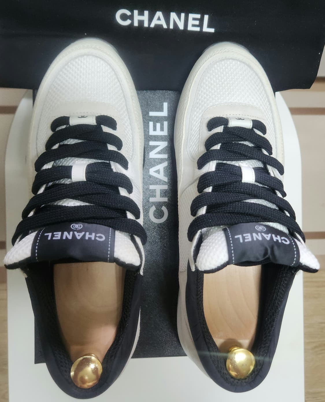 [정품] 샤넬 스니커즈 운동화 CC로고 메쉬| 스웨이드테니스 카프스킨43 상품이미지2