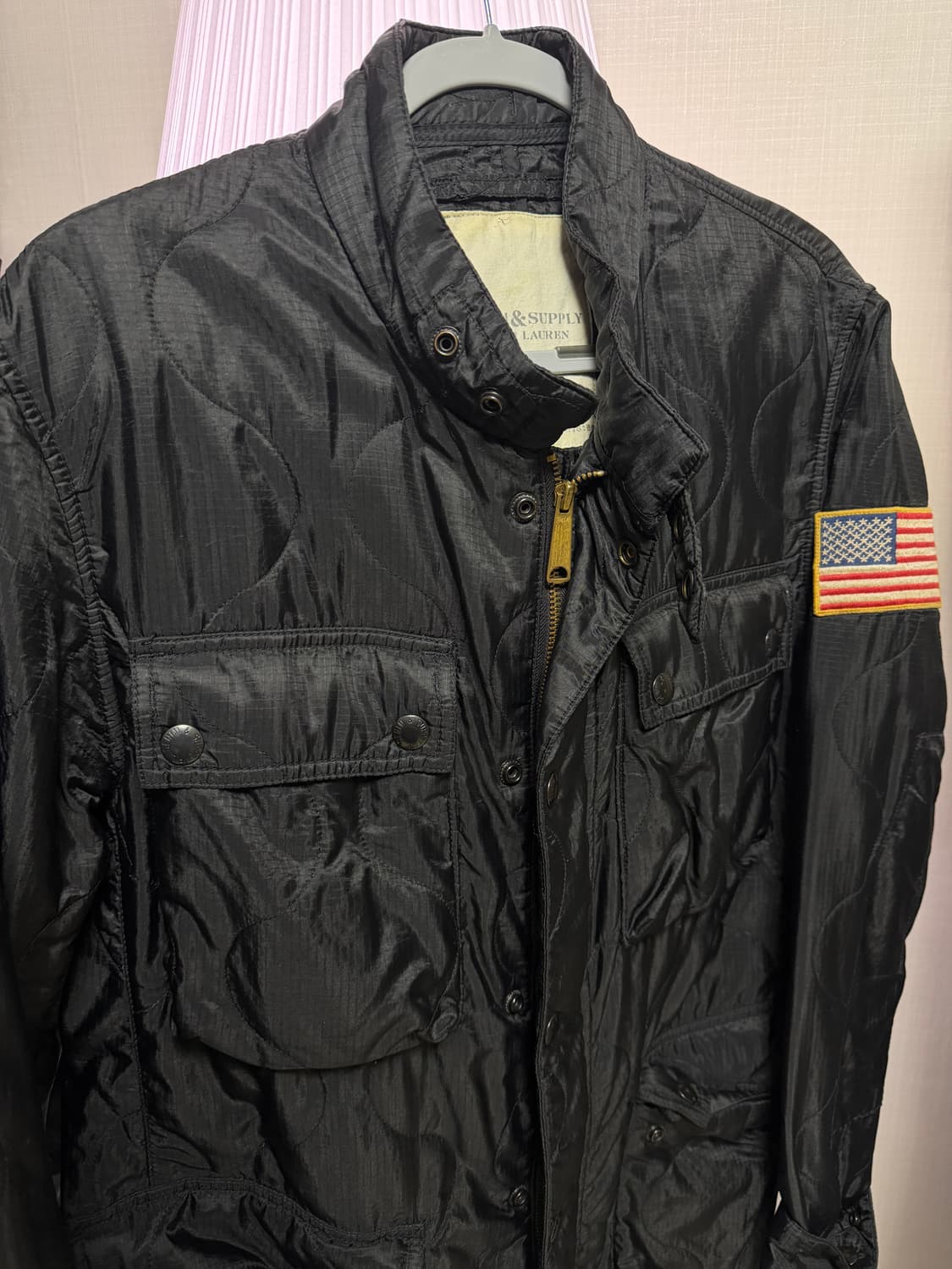 데님앤서플라이 랄프로렌 성조기 퀼팅 밀리터리 자켓 XL 상품이미지2