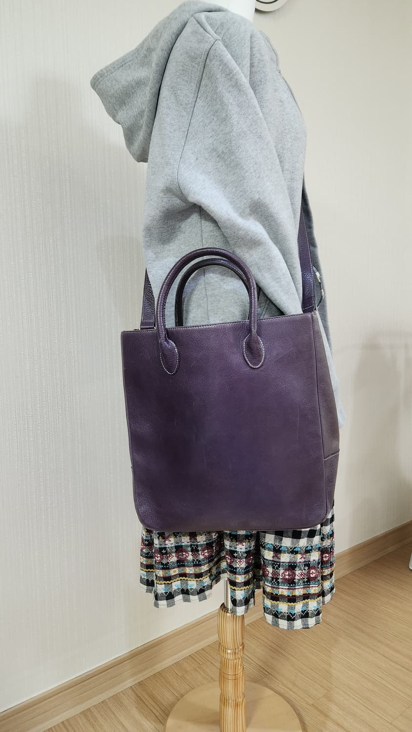 JPN -퍼플 크로스 빅가방 상품이미지1