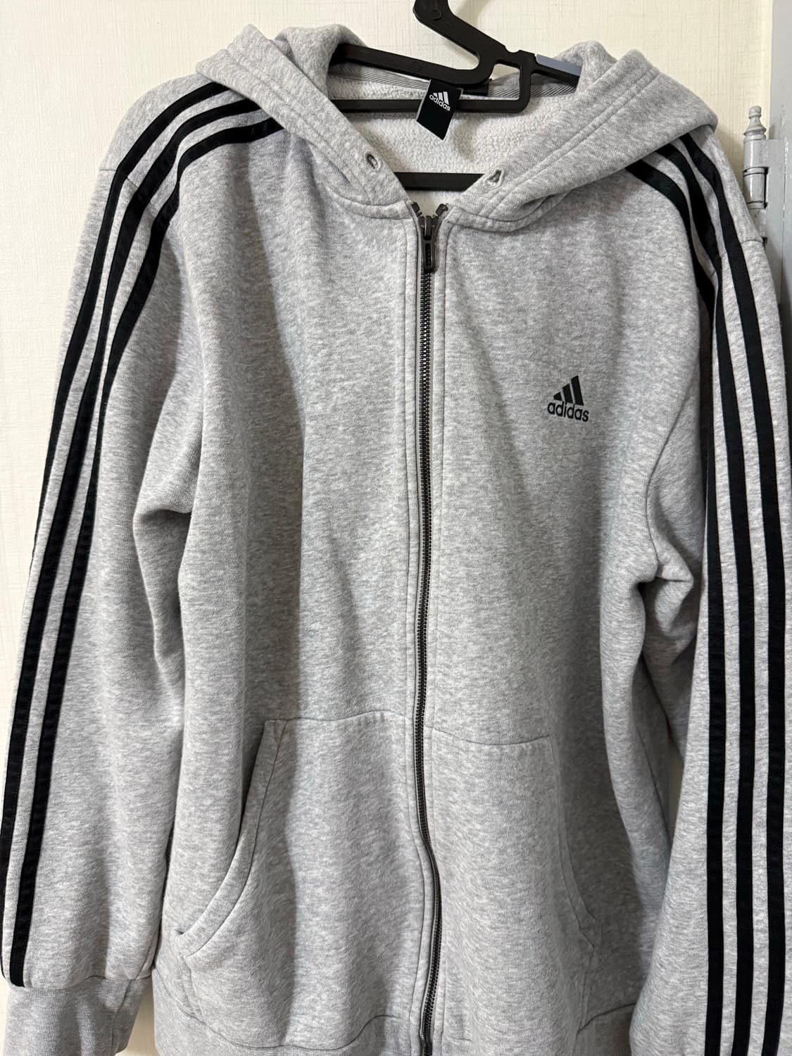 아디다스 그레이 후드집업 후드 상품이미지2