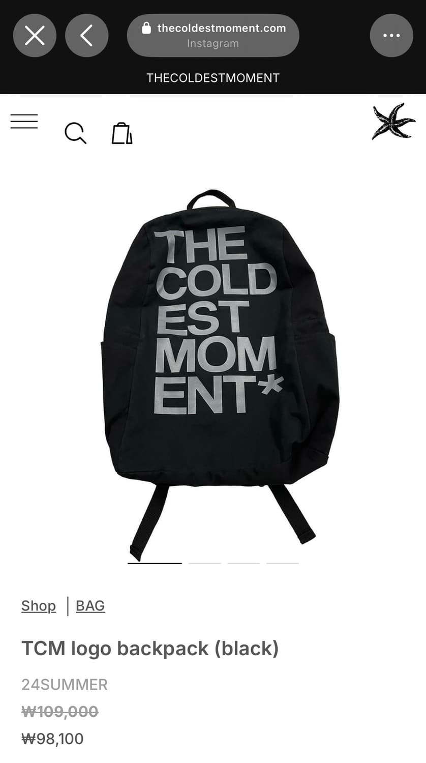 TCM logo backpack (blak) 판매합니다!  상품이미지1
