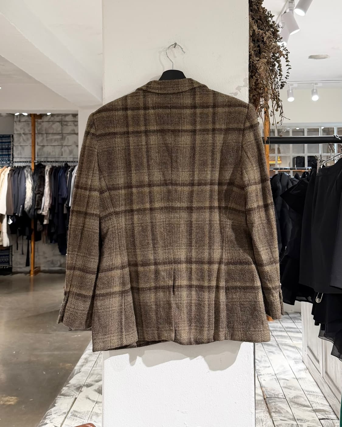 로렌 랄프로렌 브라운 체크 울 싱글 자켓 상품이미지6