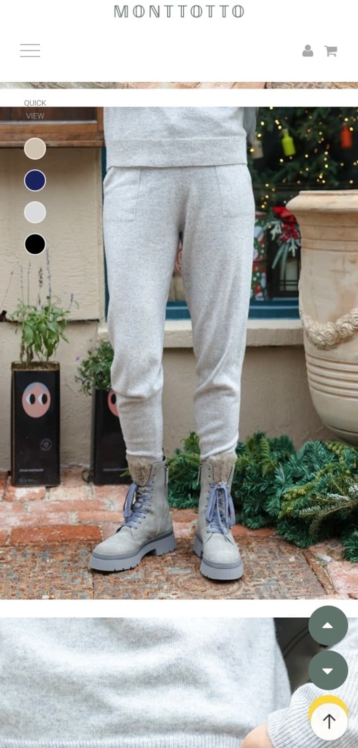 몽또또 캐시미어 100 조거 팬츠 상품이미지1