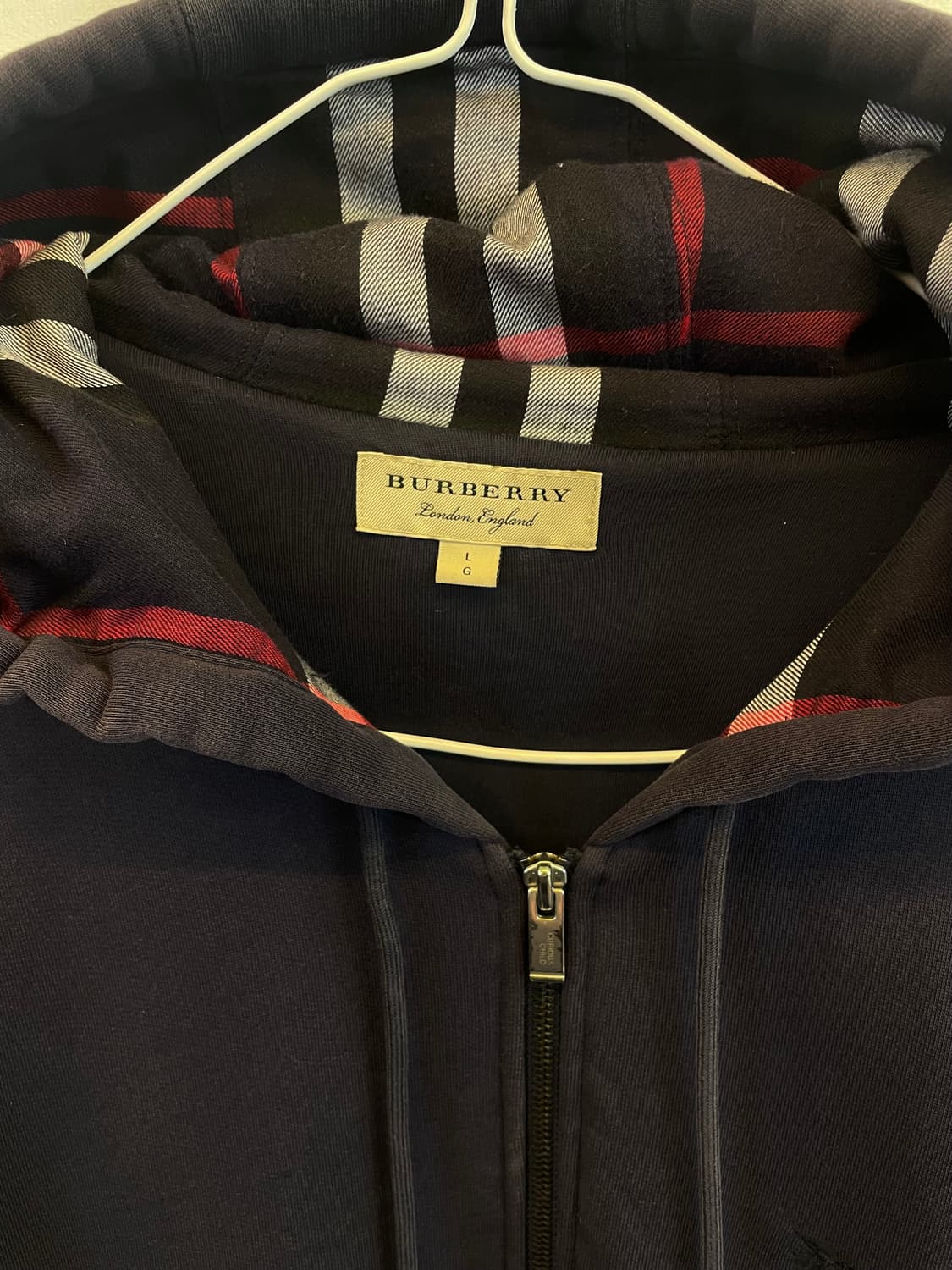정품 버버리 네이비 후드집업 L:) 상품이미지6