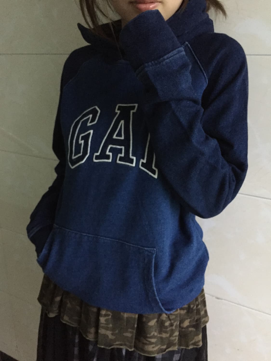 갭 GAP 데님 후드 티셔츠 상품이미지2