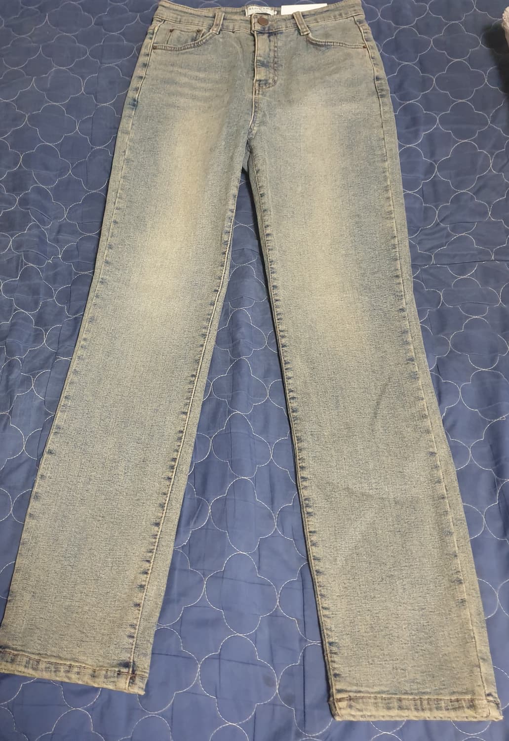 (새상품) 슬로우앤드x유어무드 빈티지워싱 스키니 스판 데님팬츠 (M) 상품이미지1