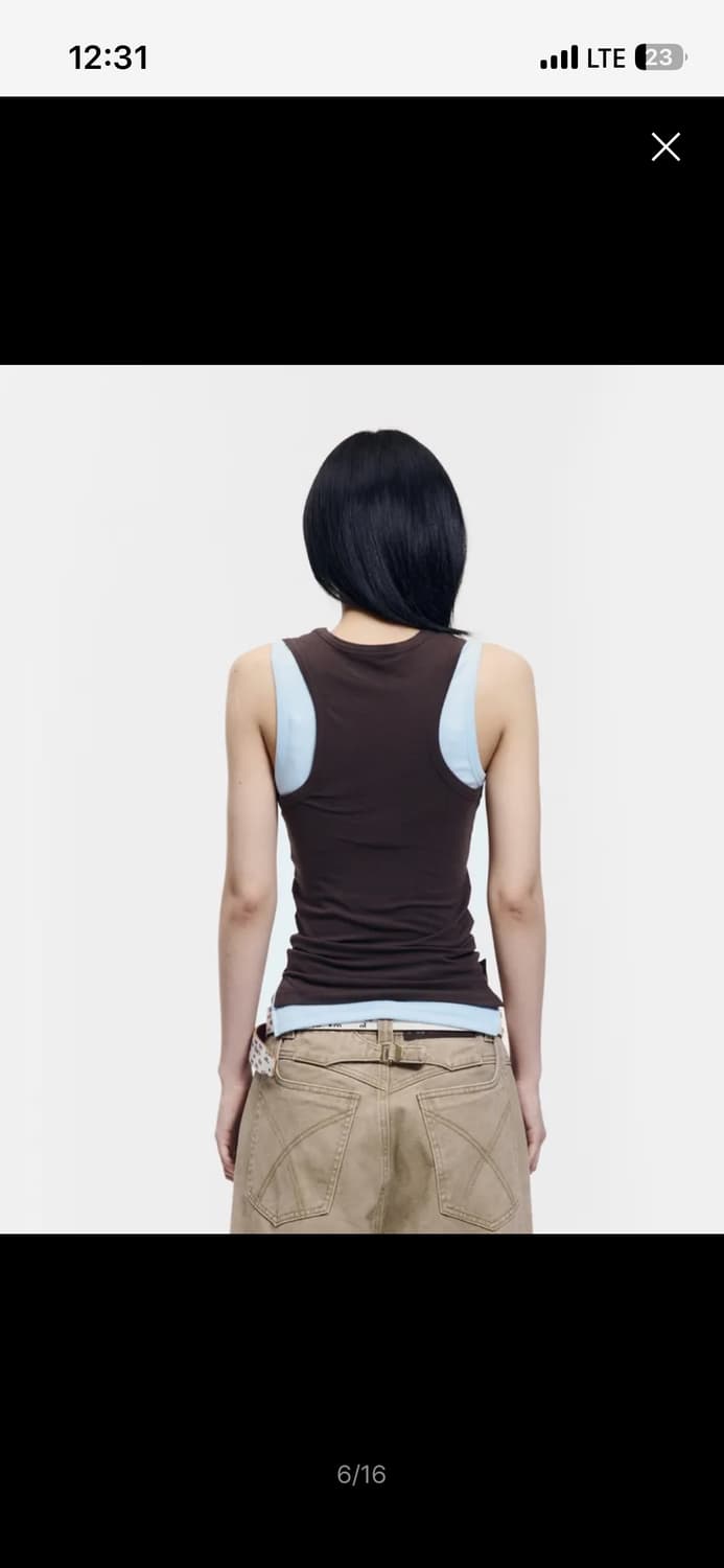 아캄 2-Piece Layered Sleeveless (Brown) 상품이미지5