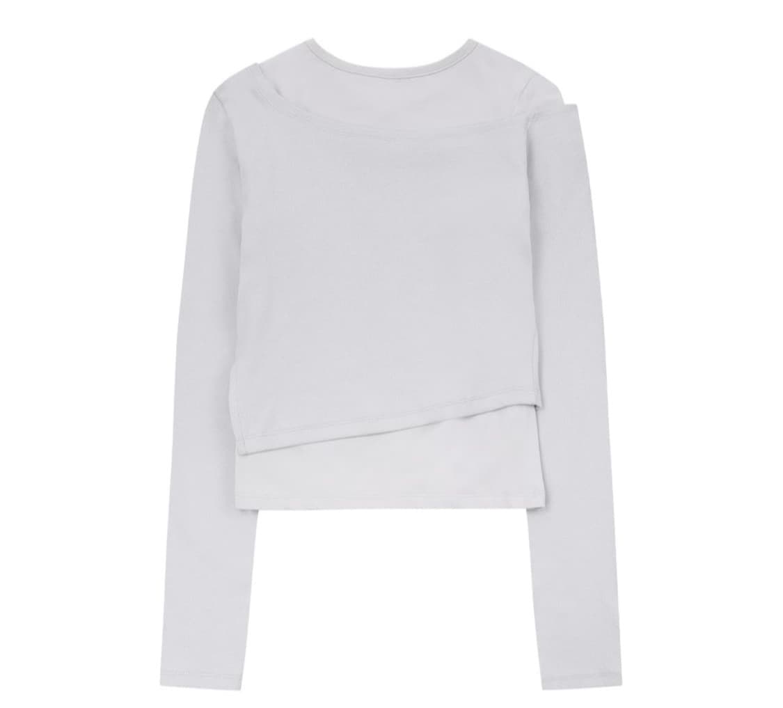 미세키 서울 Layered slit long sleeves GREY 상품이미지2