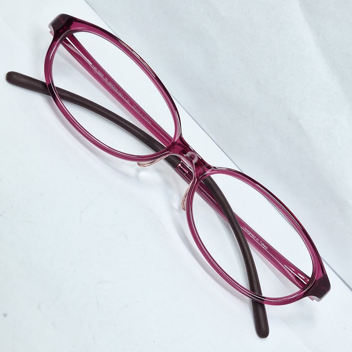 JINS 진스 FPC-14S-102R 와인 슬림 안경 안경테/ 일본 수입 상품이미지1