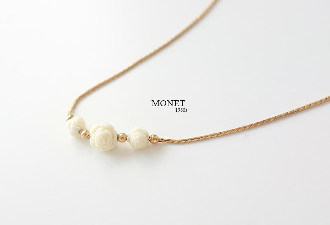 1980s monet 초커 꽃 빈티지 목걸이 빈티지주얼리 상품이미지1