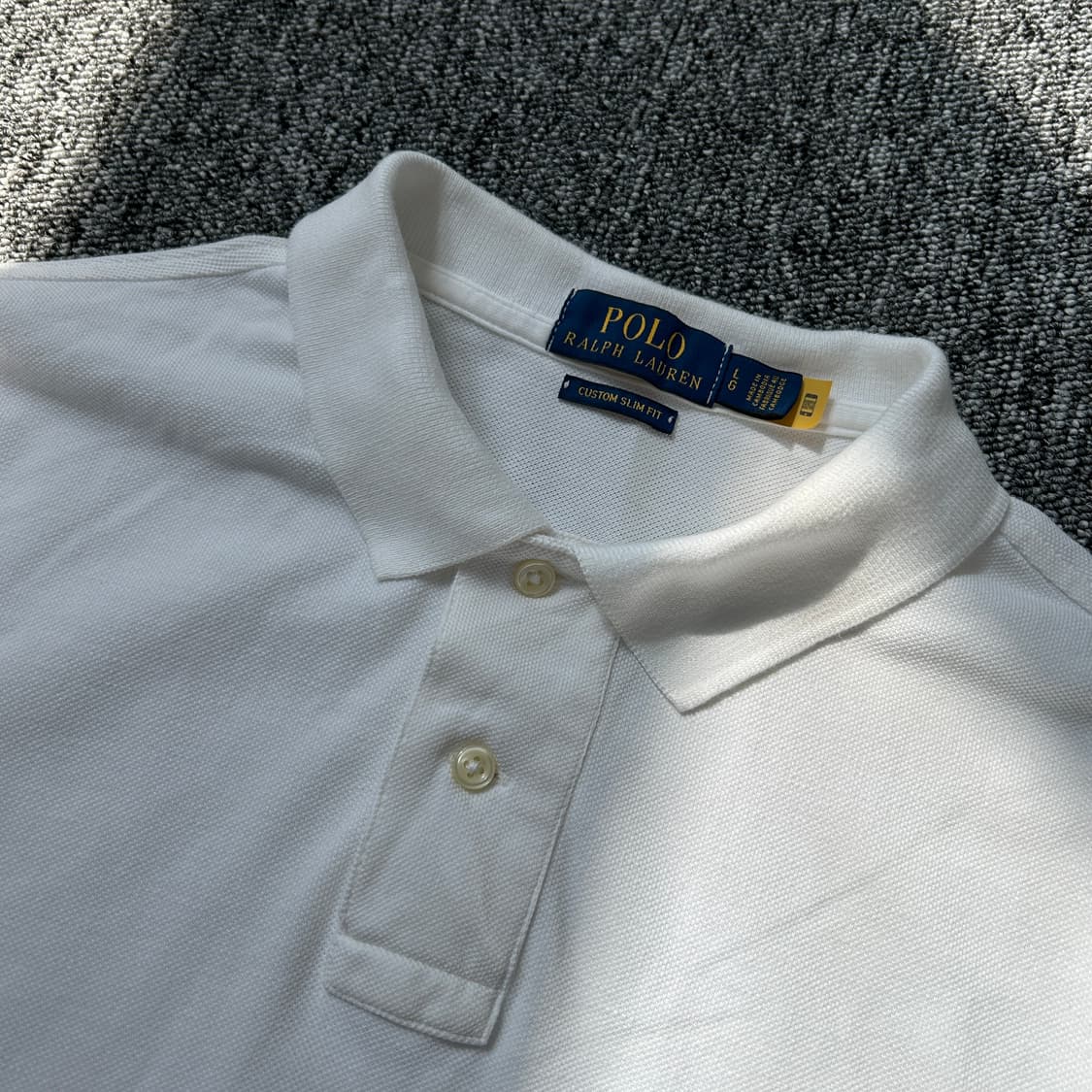 폴로 랄프로렌 커스텀 슬림핏 화이트 PK 반팔티 상품이미지4