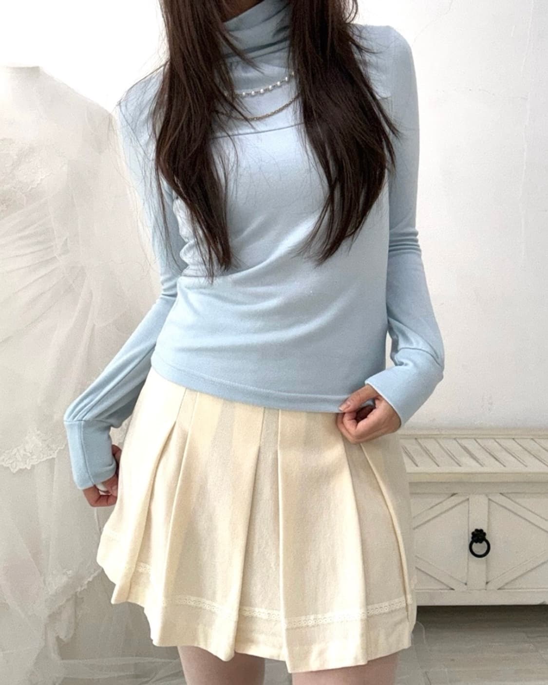 Butter ivory wool skirt 상품이미지7