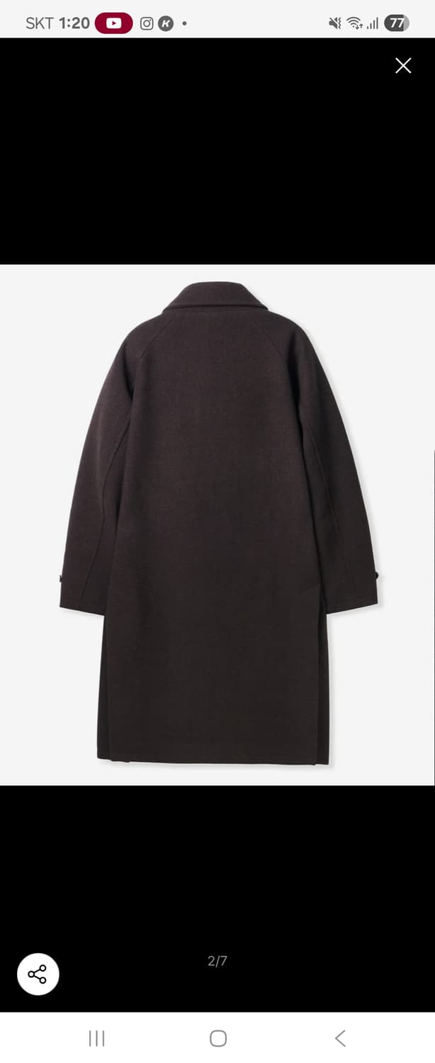 발마칸 울 코트 브라운 상품이미지2