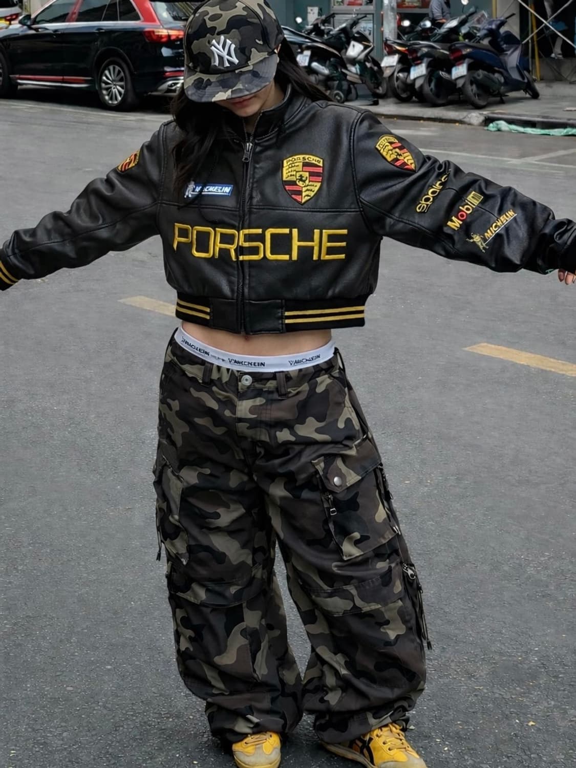 양가죽 포르쉐 패치드 양가죽 후드 자켓 상품이미지1