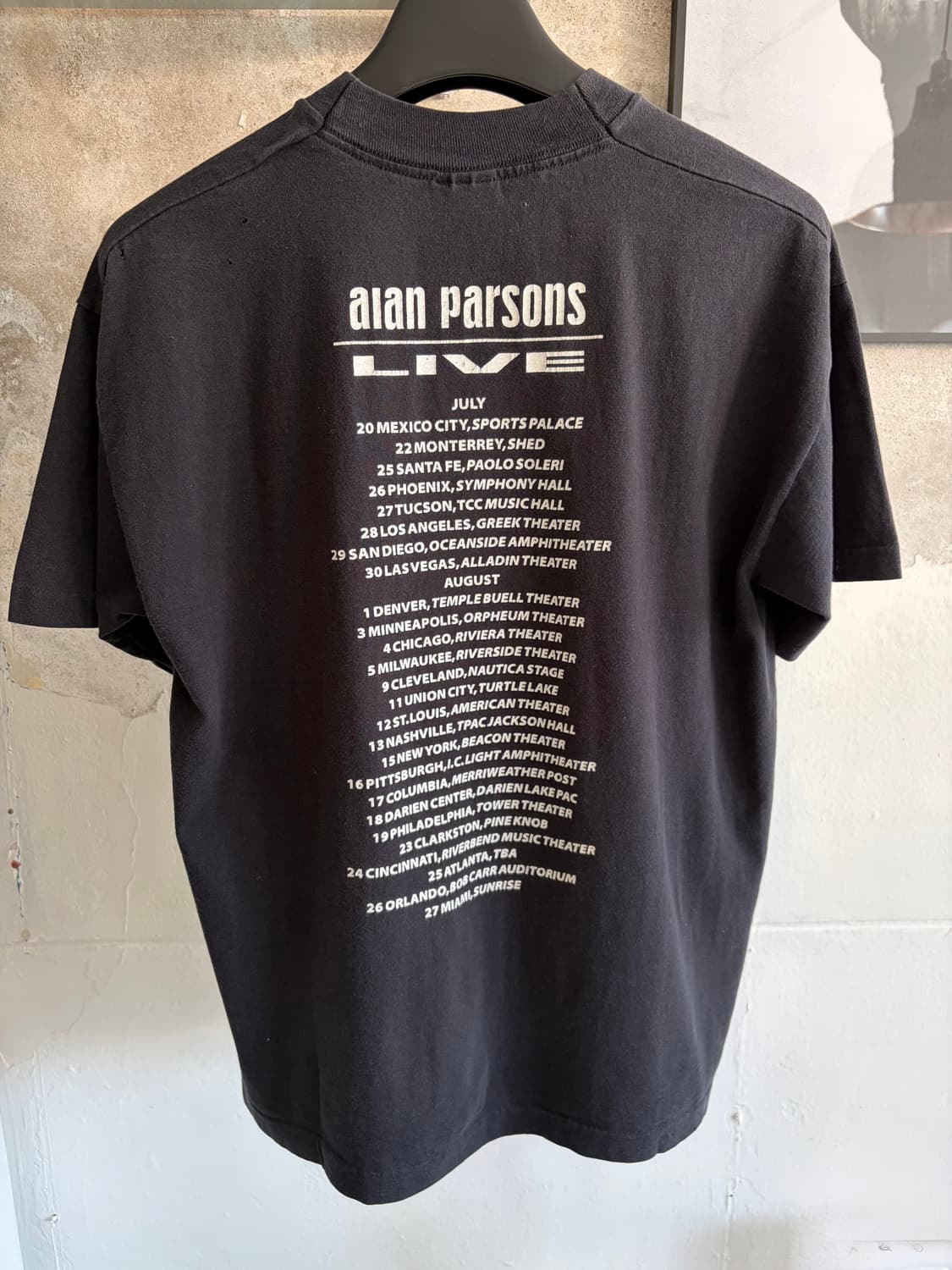 90s 알란 파슨스 투어 티셔츠 상품이미지3