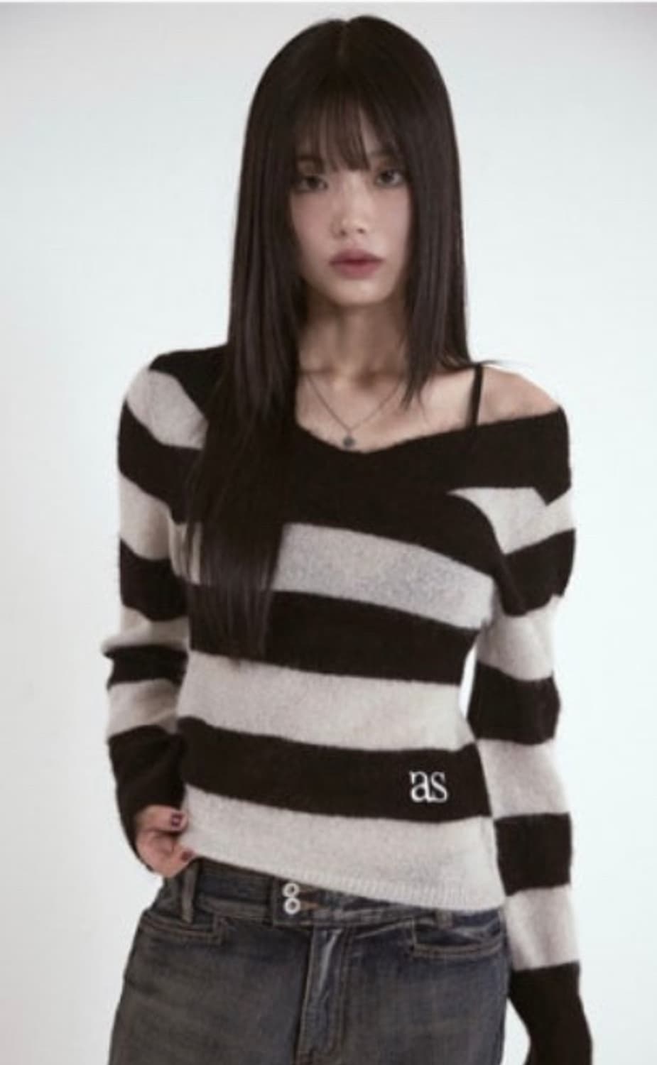 애즈온 PONY STRIPE KNIT 상품이미지1