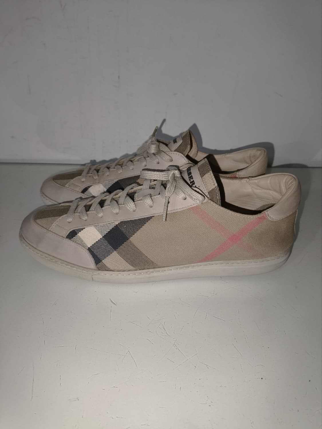 41 260mm 버버리 노바체크 캔버스 스니커즈 신발 상품이미지1