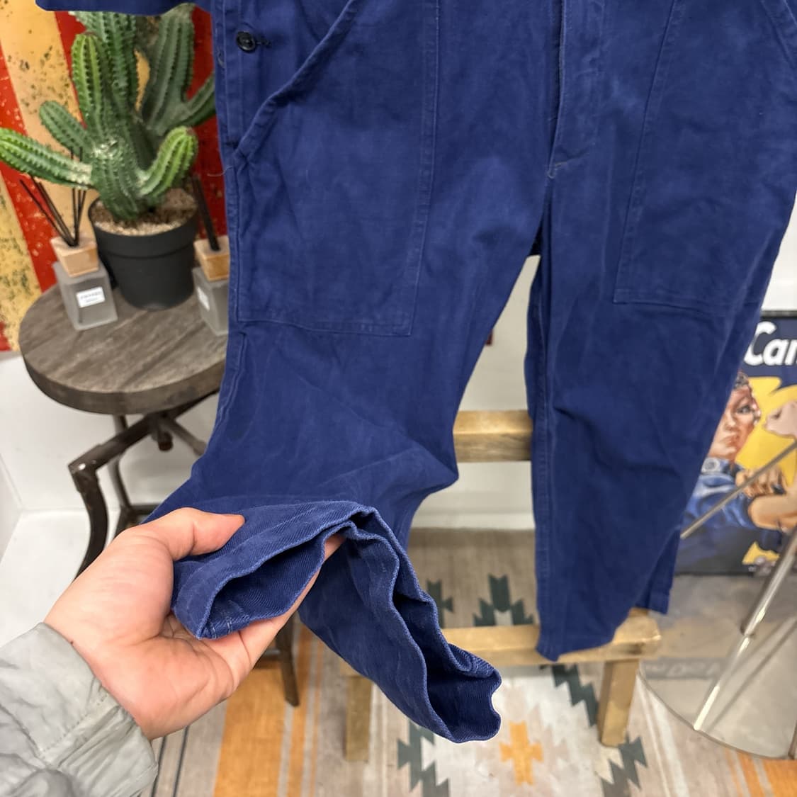 80~90s 프렌치 워크웨어 코튼트윌 커버올 점프수트 N983 상품이미지7