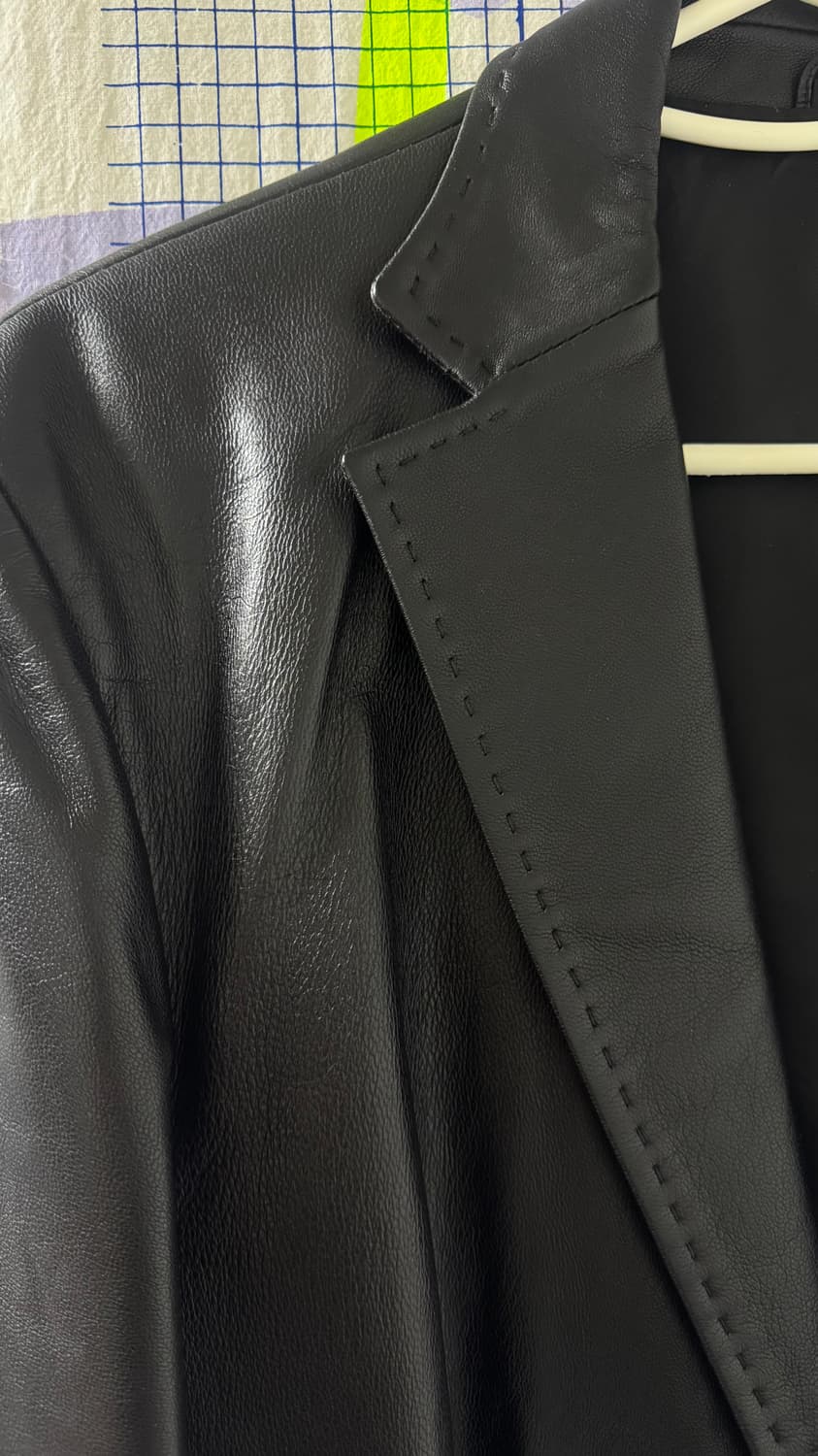 블랙 레더 자켓 상품이미지4