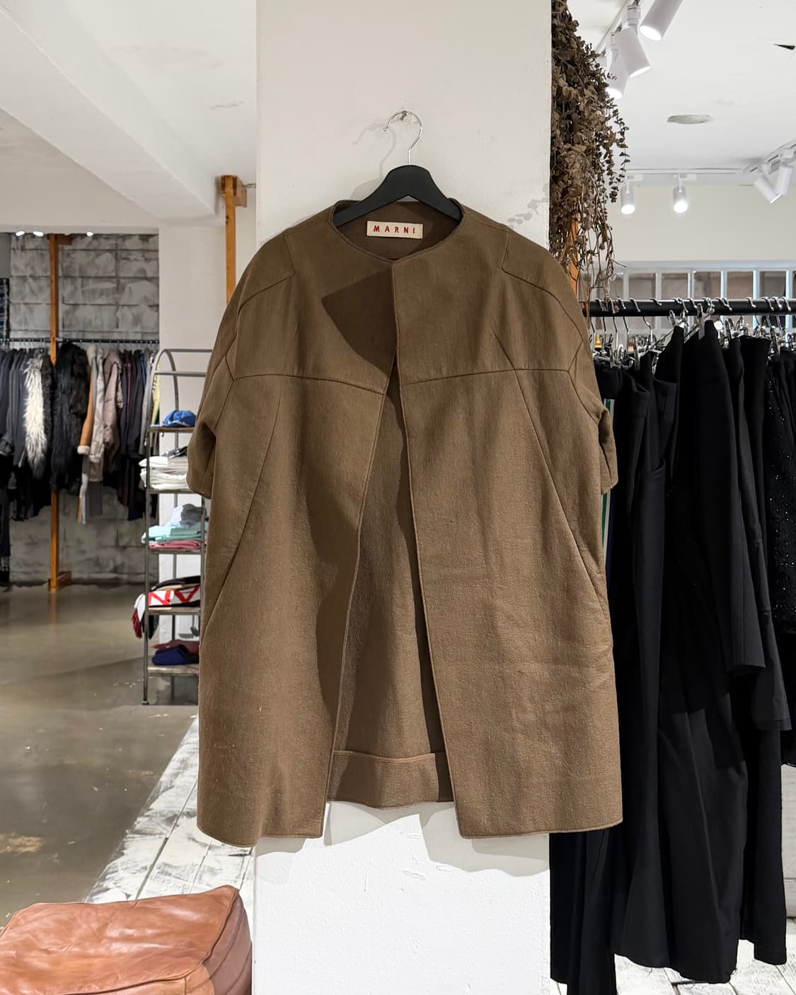 마르니 브라운 케이프 코트 상품이미지1