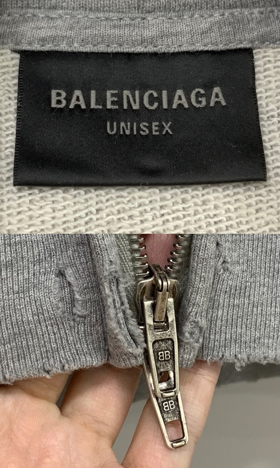 [S]발렌시아가 프린트 디스 후드집업 그레이 상품이미지8